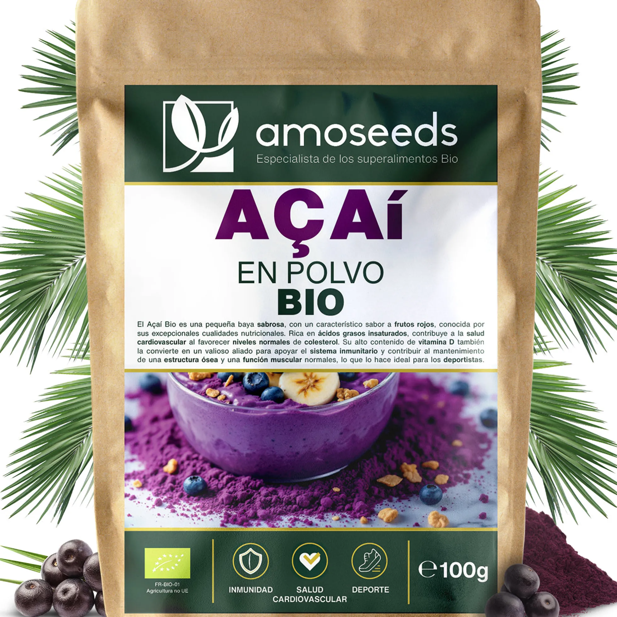 Açaí En Polvo Bio 100g