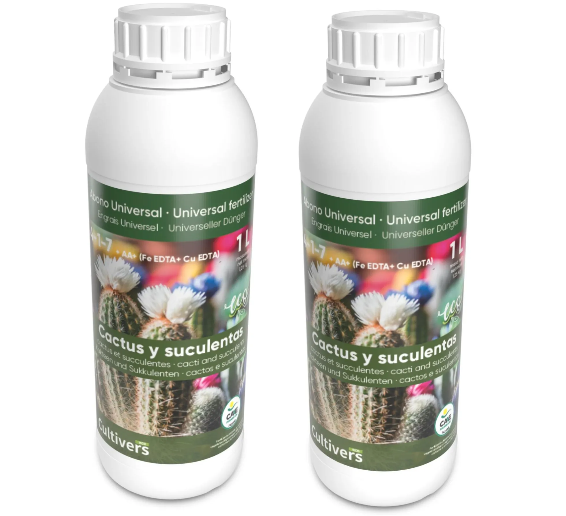 Abono Cactus Líquido Ecológico Cultivers 2x1l
