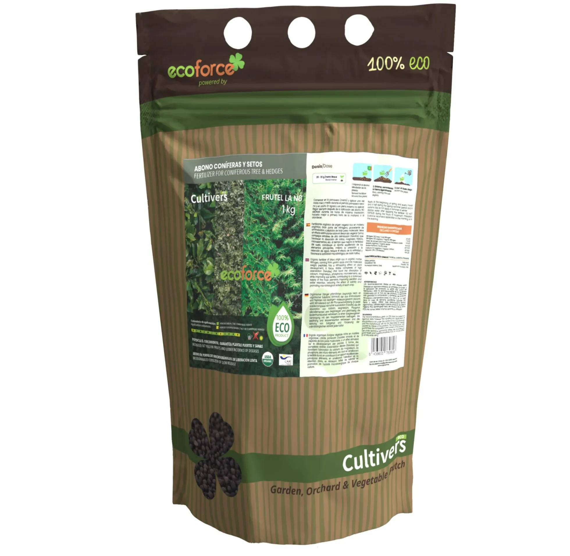 Abono Coníferas Ecológico Cultivers 2x1kg