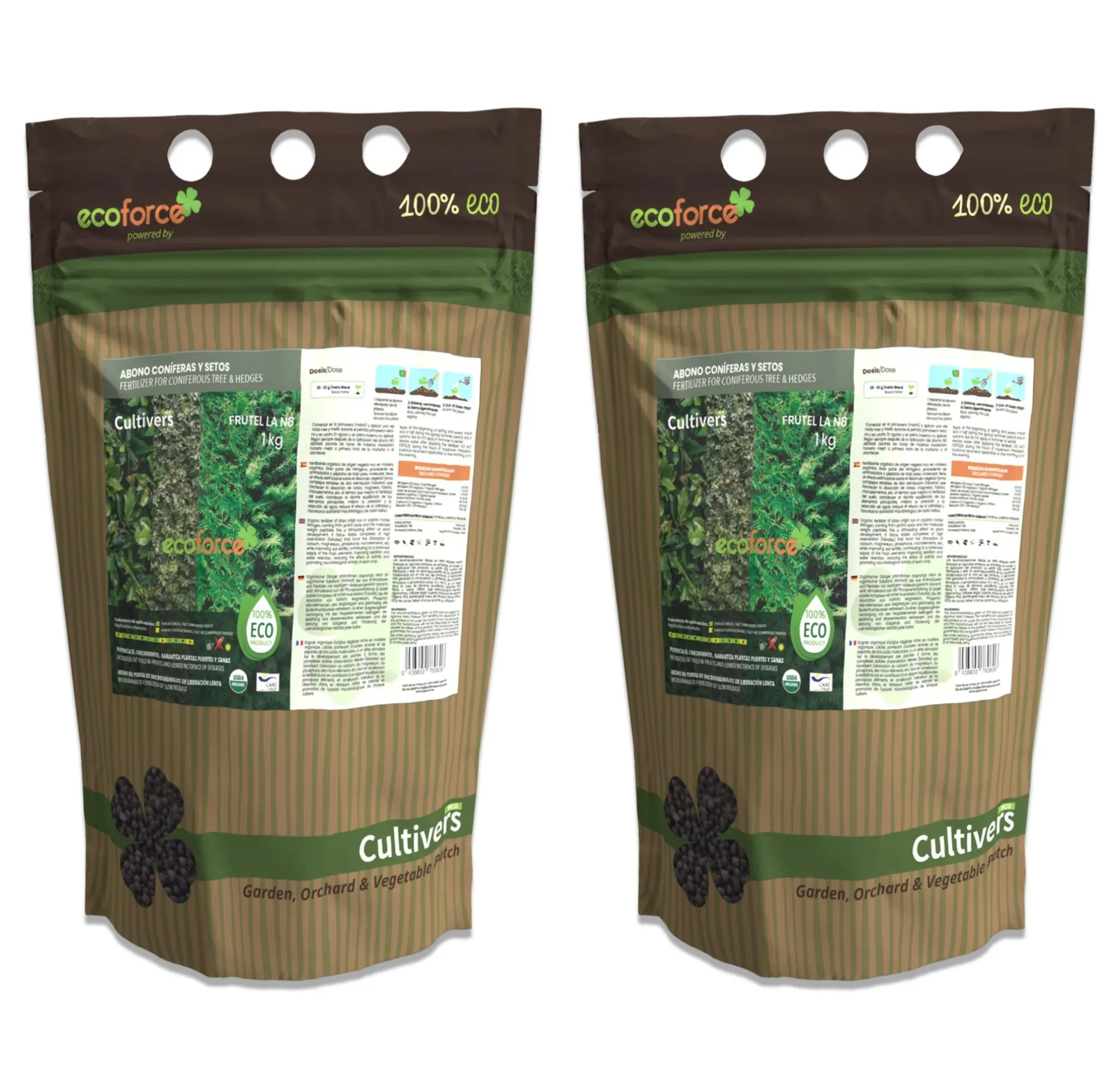 Abono Coníferas Ecológico Cultivers 2x1kg