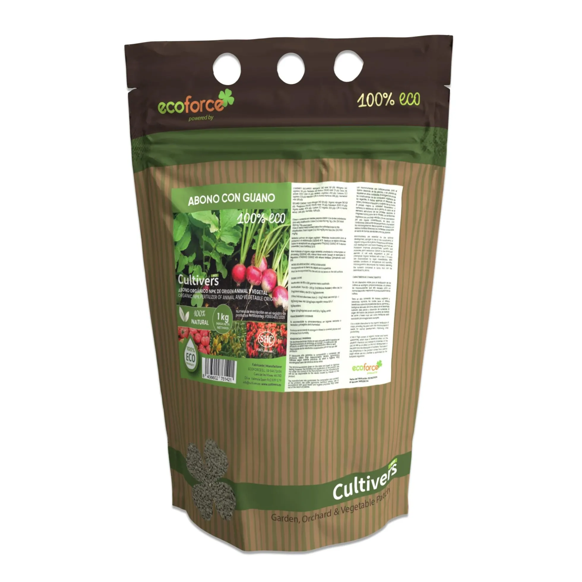 Abono Con Guano Ecológico Cultivers 2x1kg