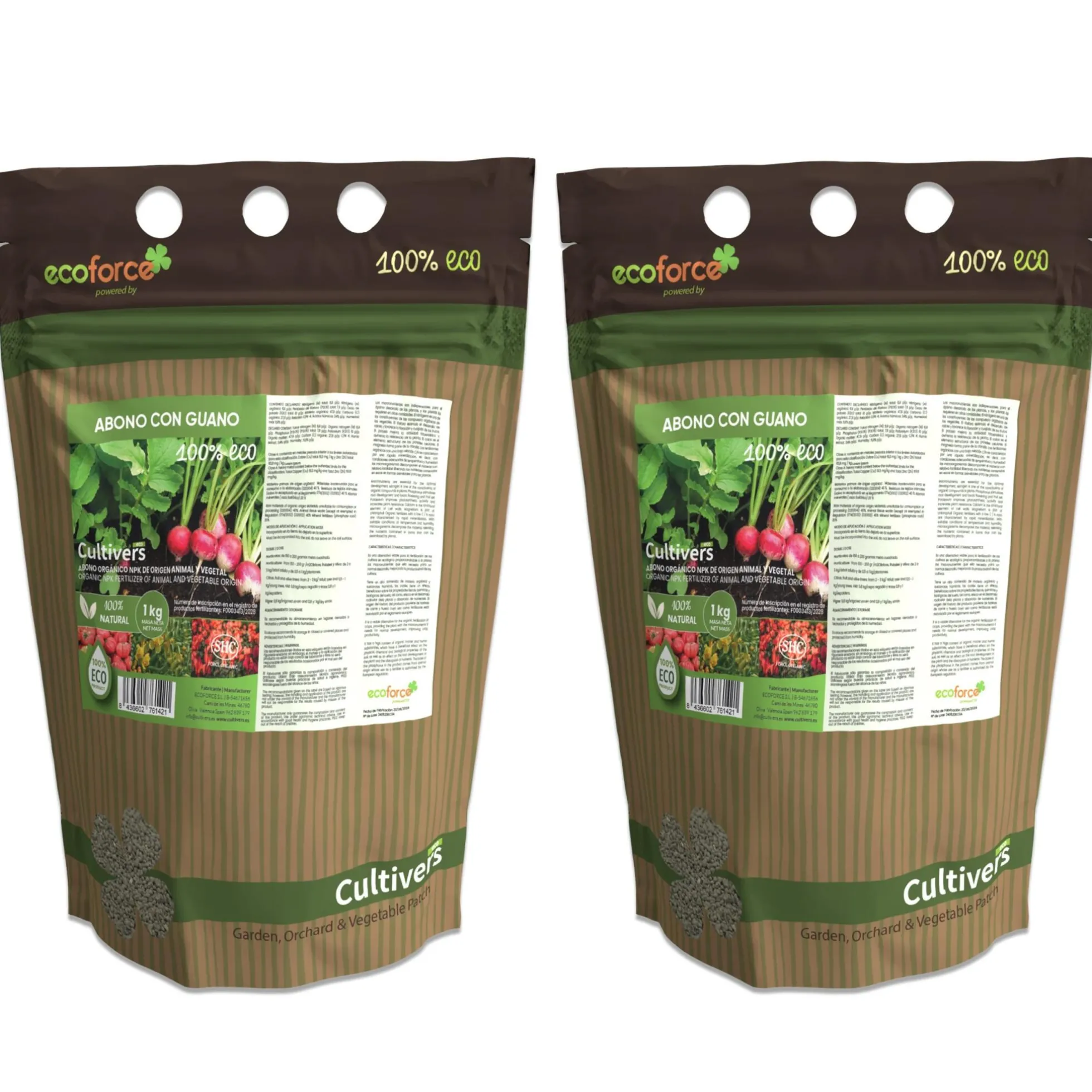 Abono Con Guano Ecológico Cultivers 2x1kg