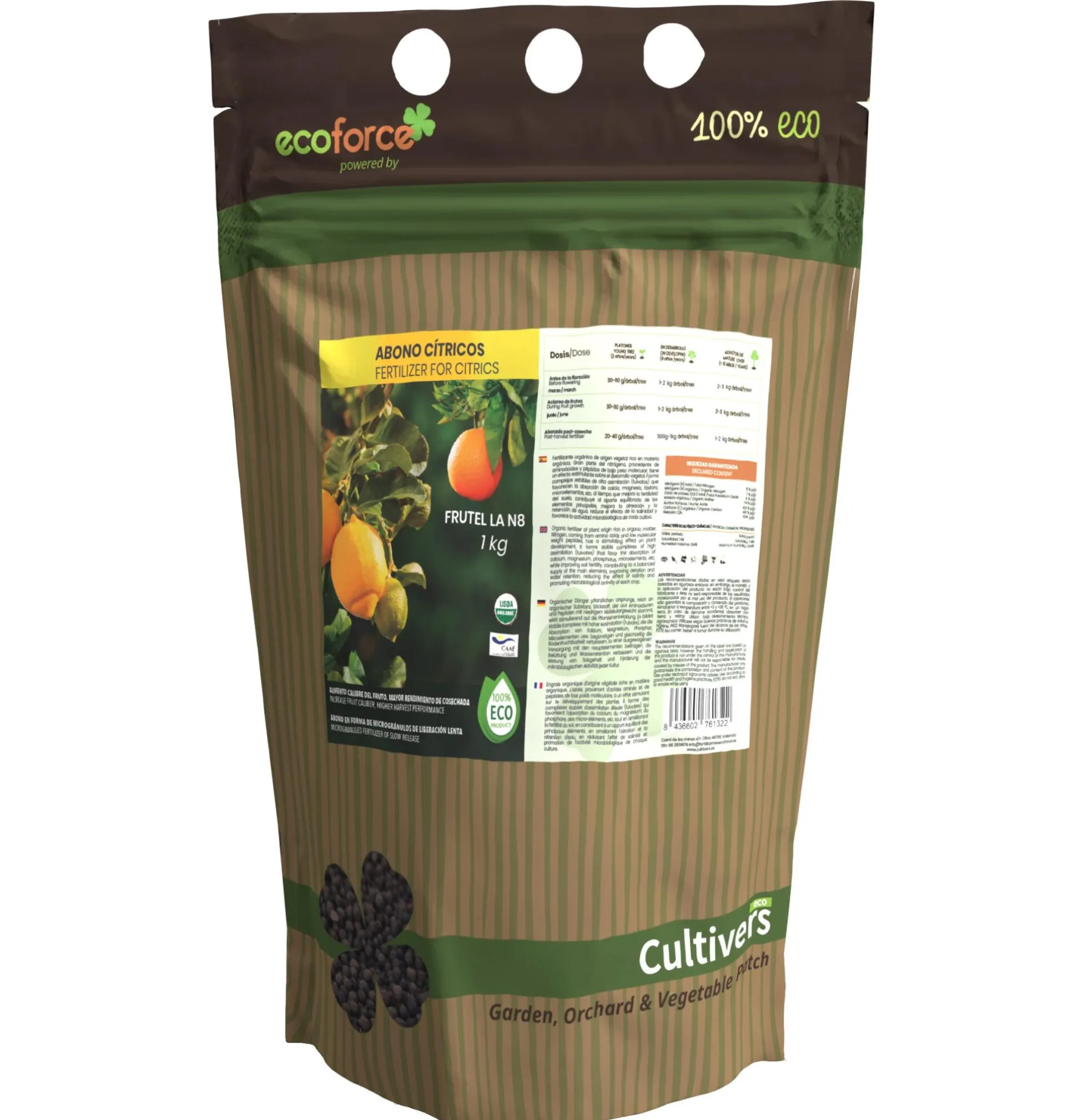 Abono Cítricos Ecológico Cultivers 2x1kg