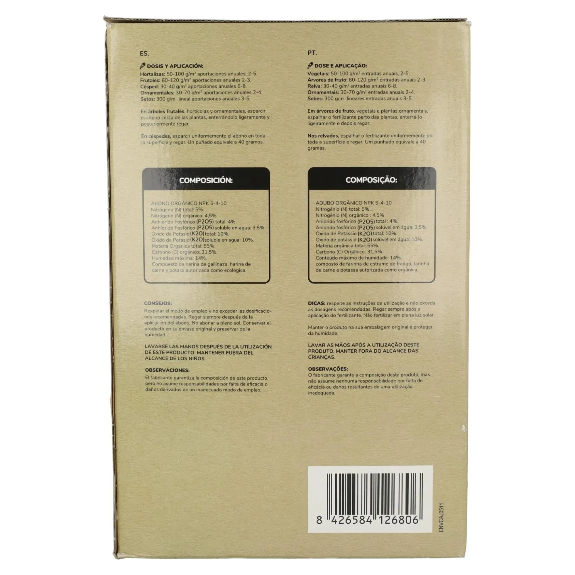 Abono ECO Universal Planeta Huerto 2 Kg
