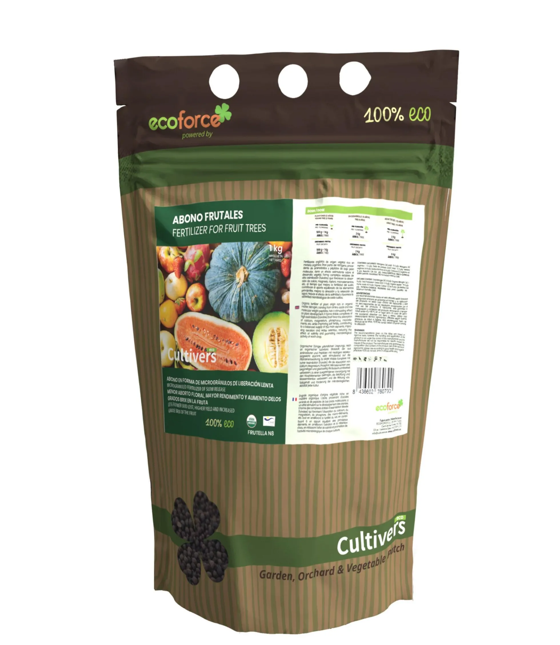 Abono Frutales Ecológico Cultivers 20 Kg