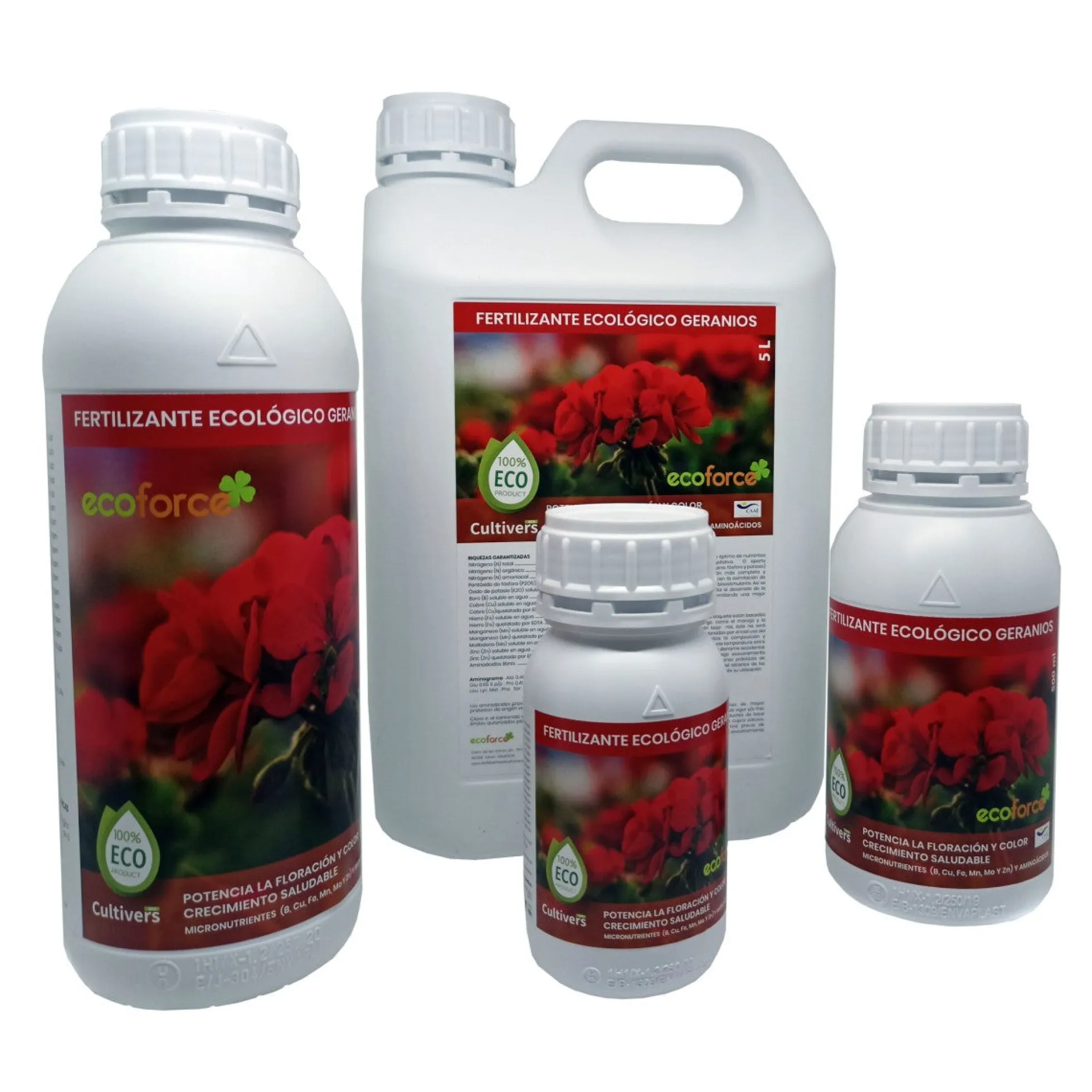 Abono Geranios Líquido Ecológico Cultivers 5 L