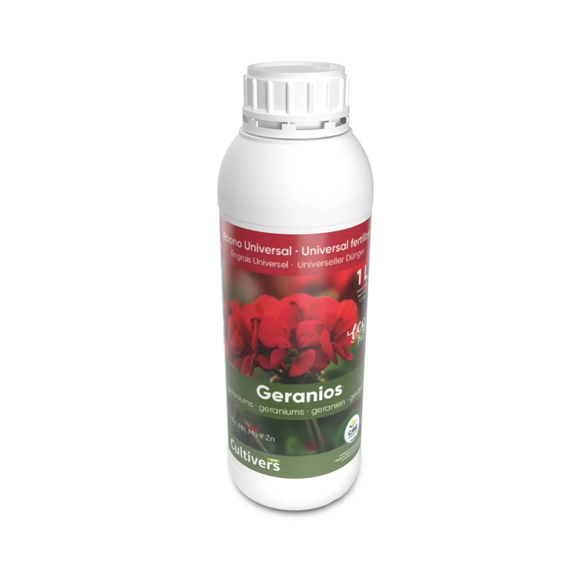 Abono Geranios Líquido Ecológico Cultivers 1 L