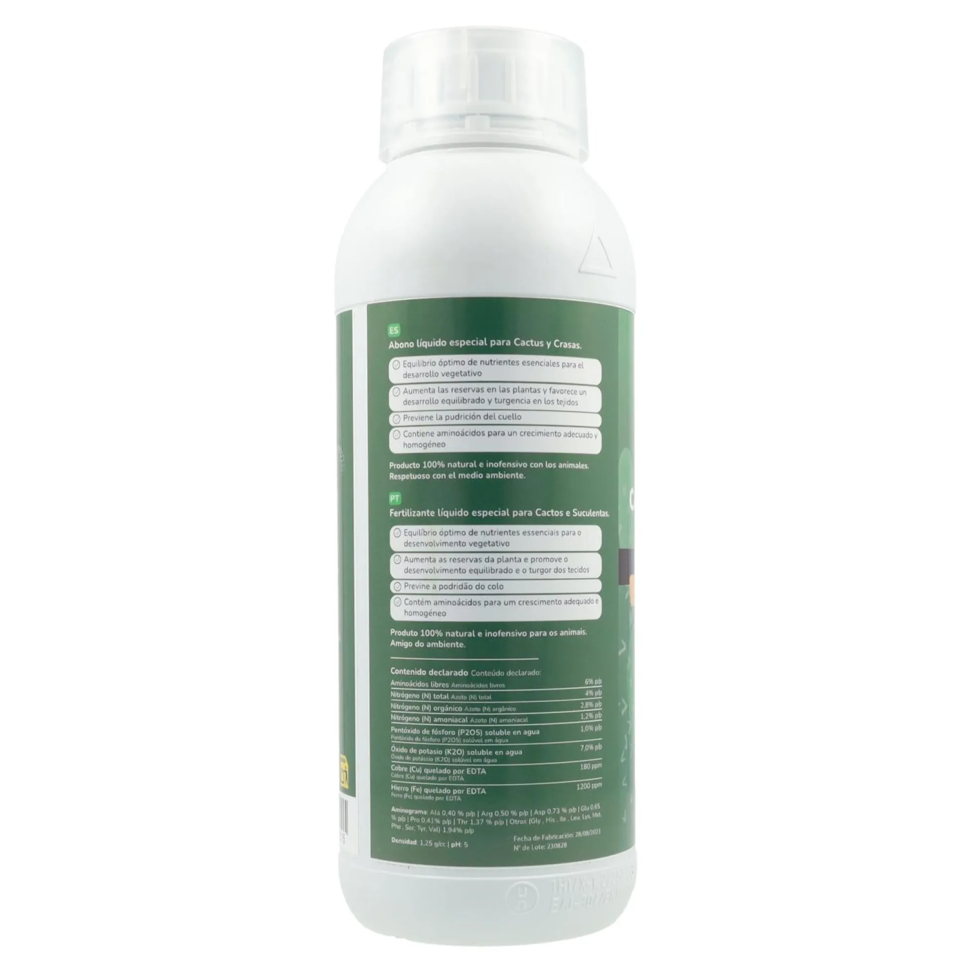 Abono Líquido Cactus y Crasas Planeta Huerto 1 l