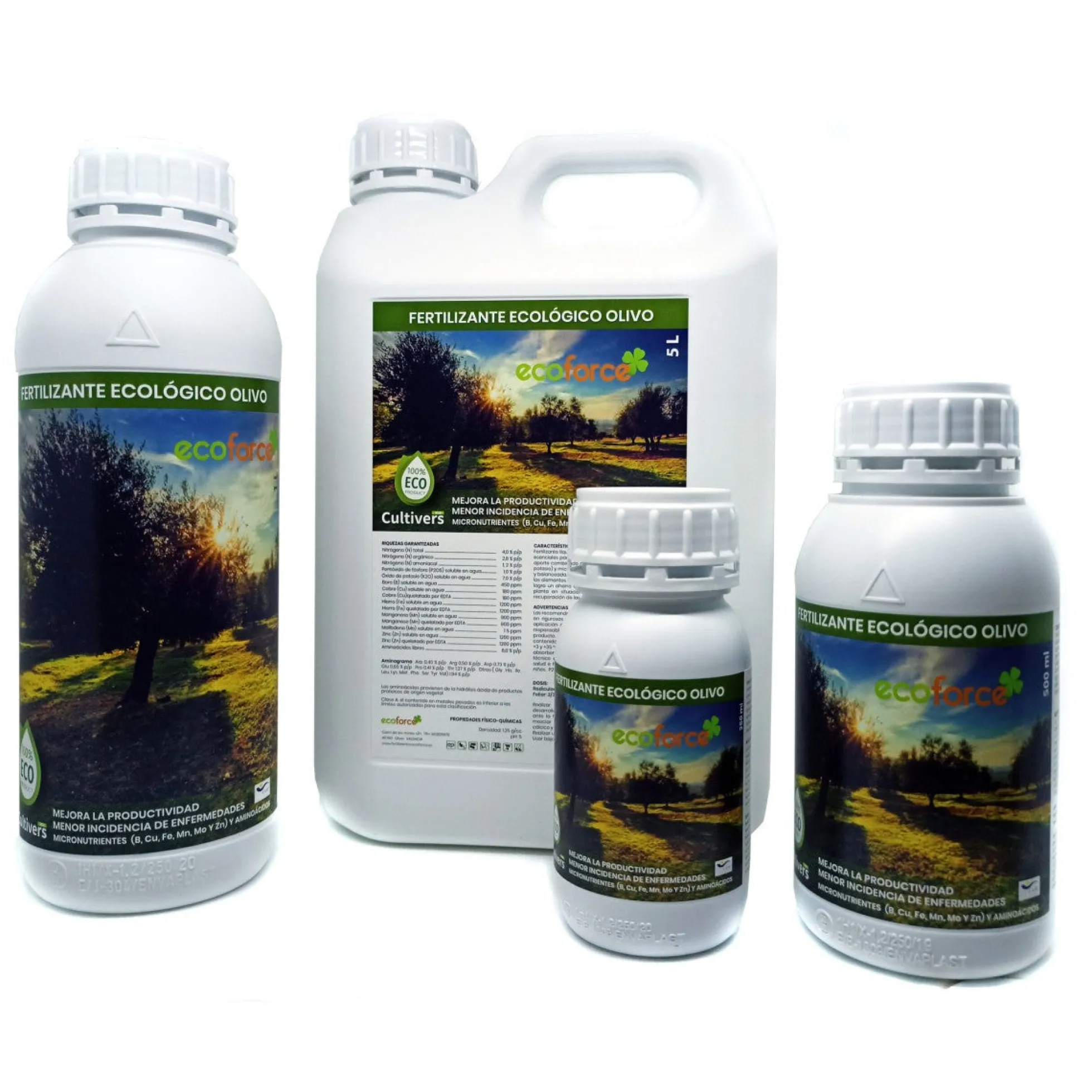 Abono Olivo Líquido Ecológico Cultivers 10 L