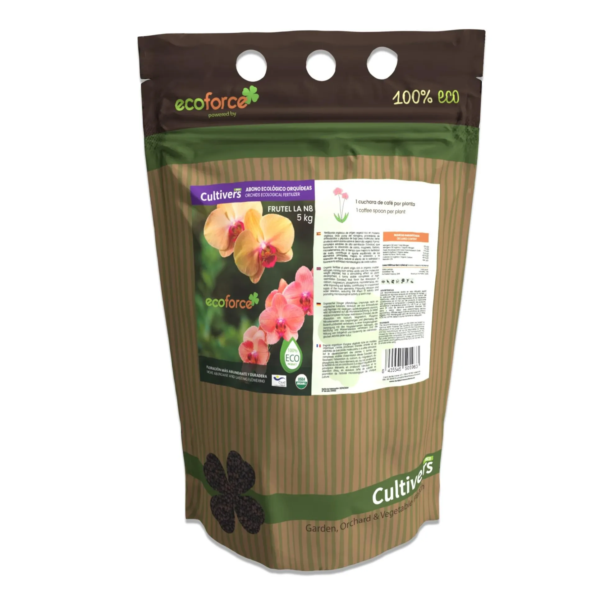 Abono Orquídeas Ecológico Cultivers 250 G