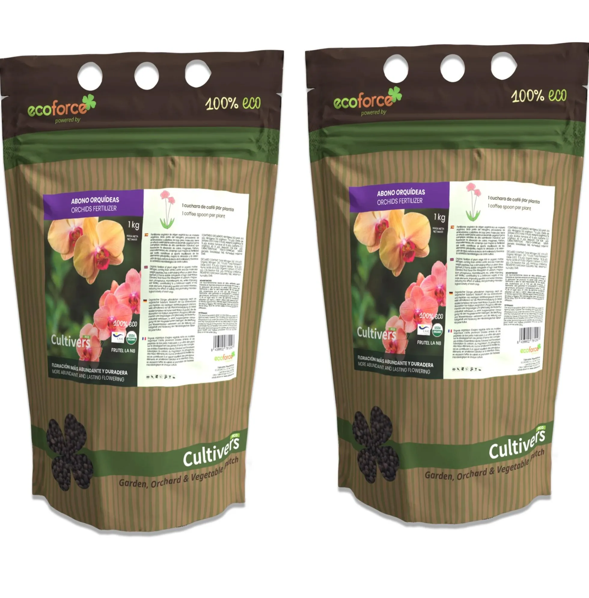 Abono Orquídeas Ecológico Cultivers 250 G