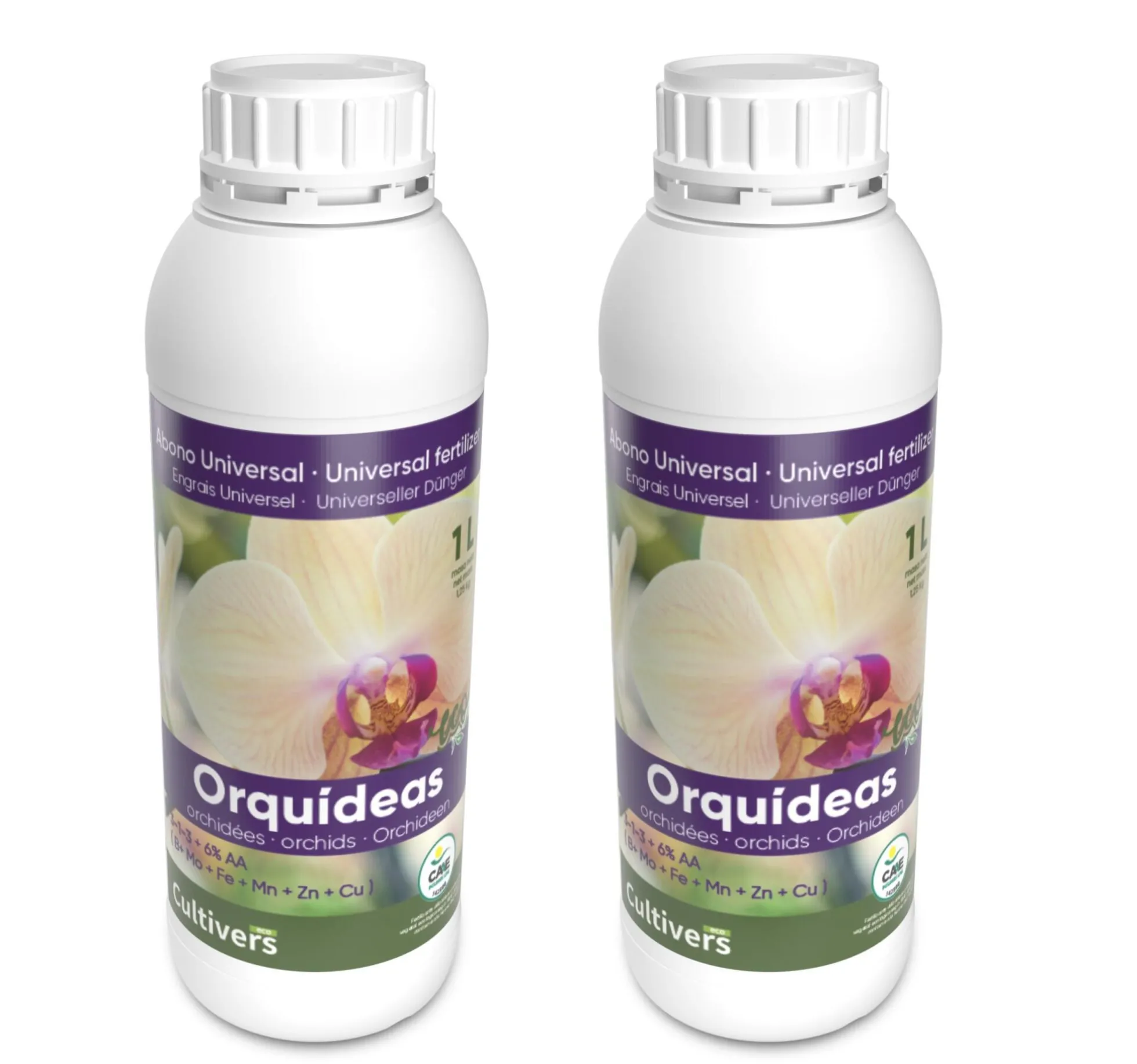 Abono Orquídeas Líquido Ecológico Cultivers 1 L