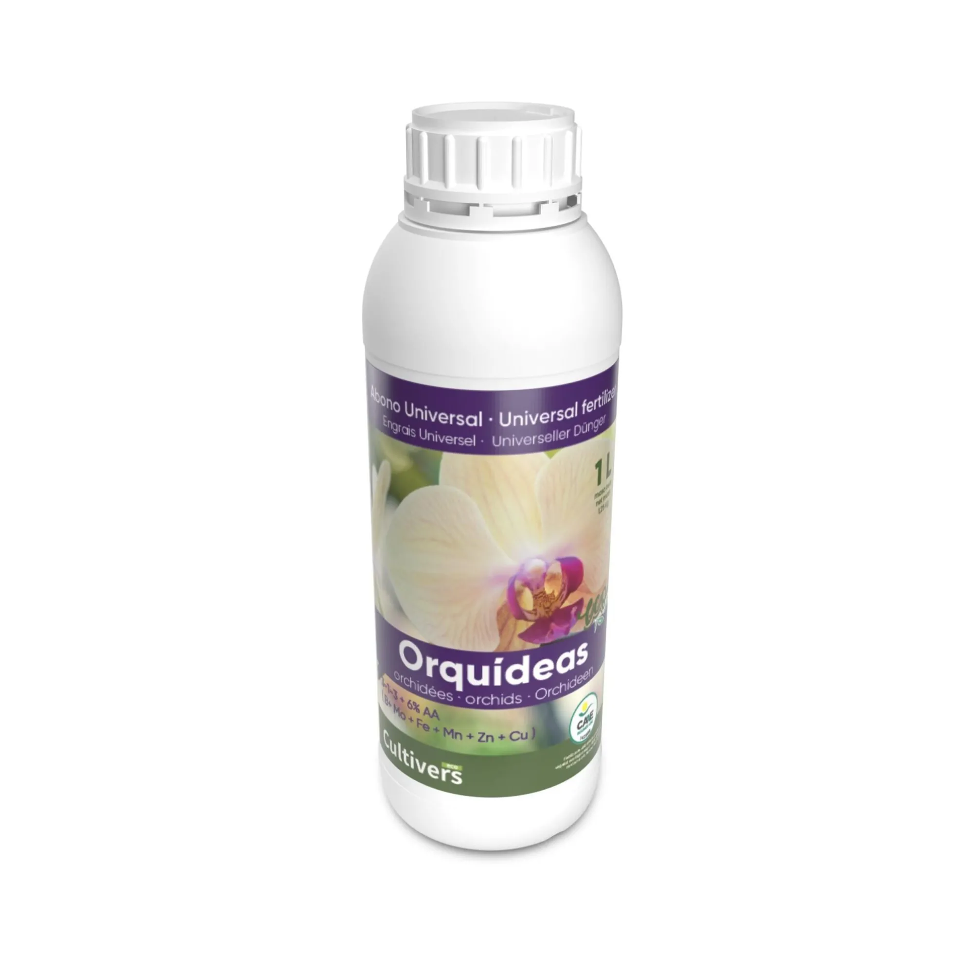 Abono Orquídeas Líquido Ecológico Cultivers 250 Ml
