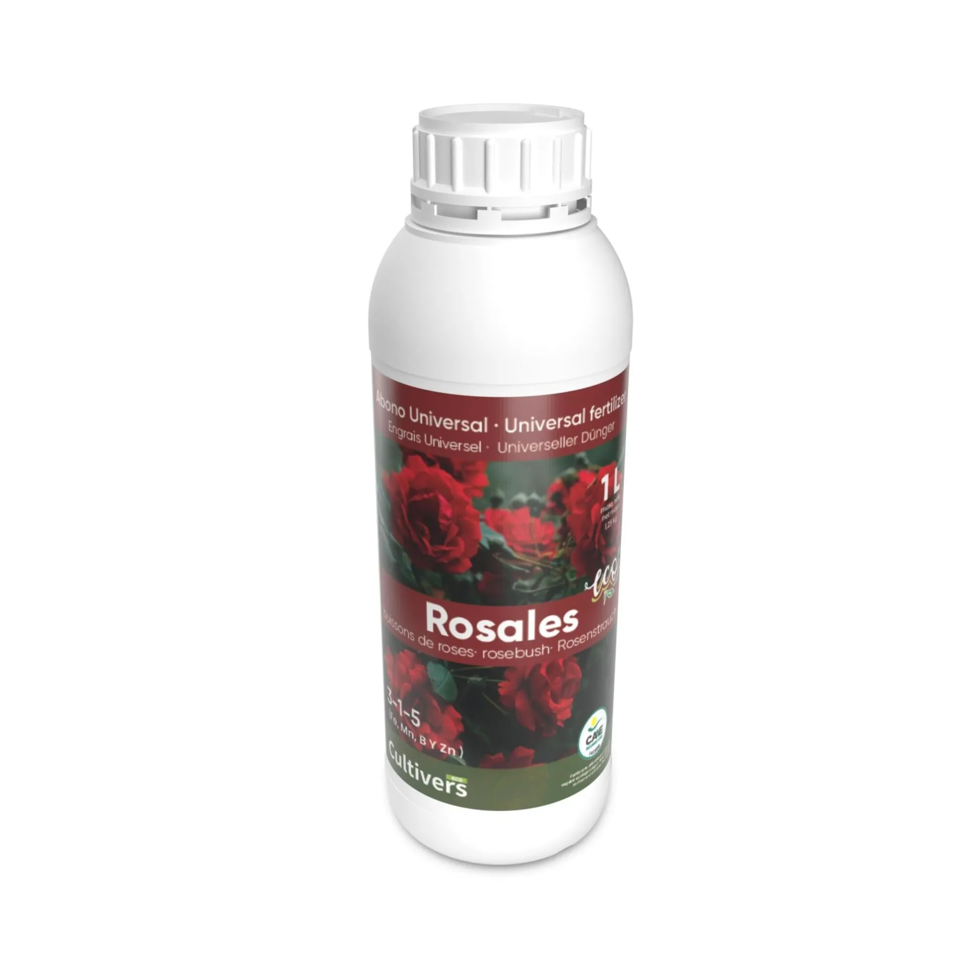 Abono Rosales Líquido Ecológico Cultivers 2x1l
