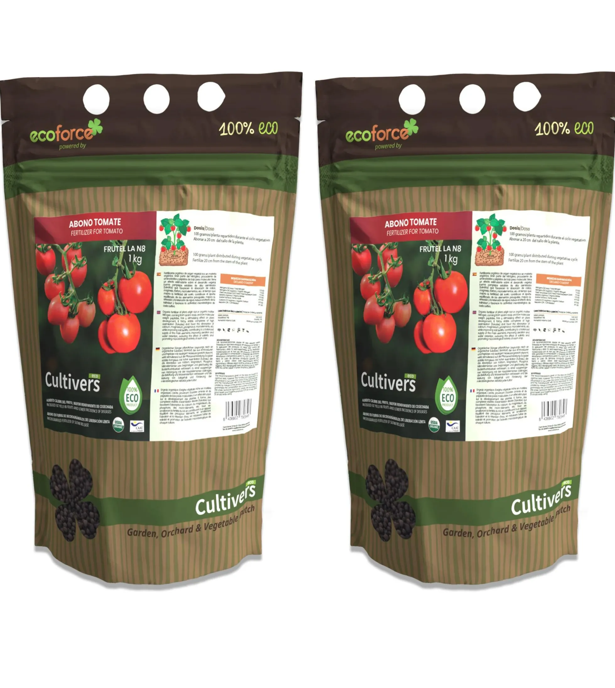 Abono Tomate Ecológico Cultivers 20 Kg