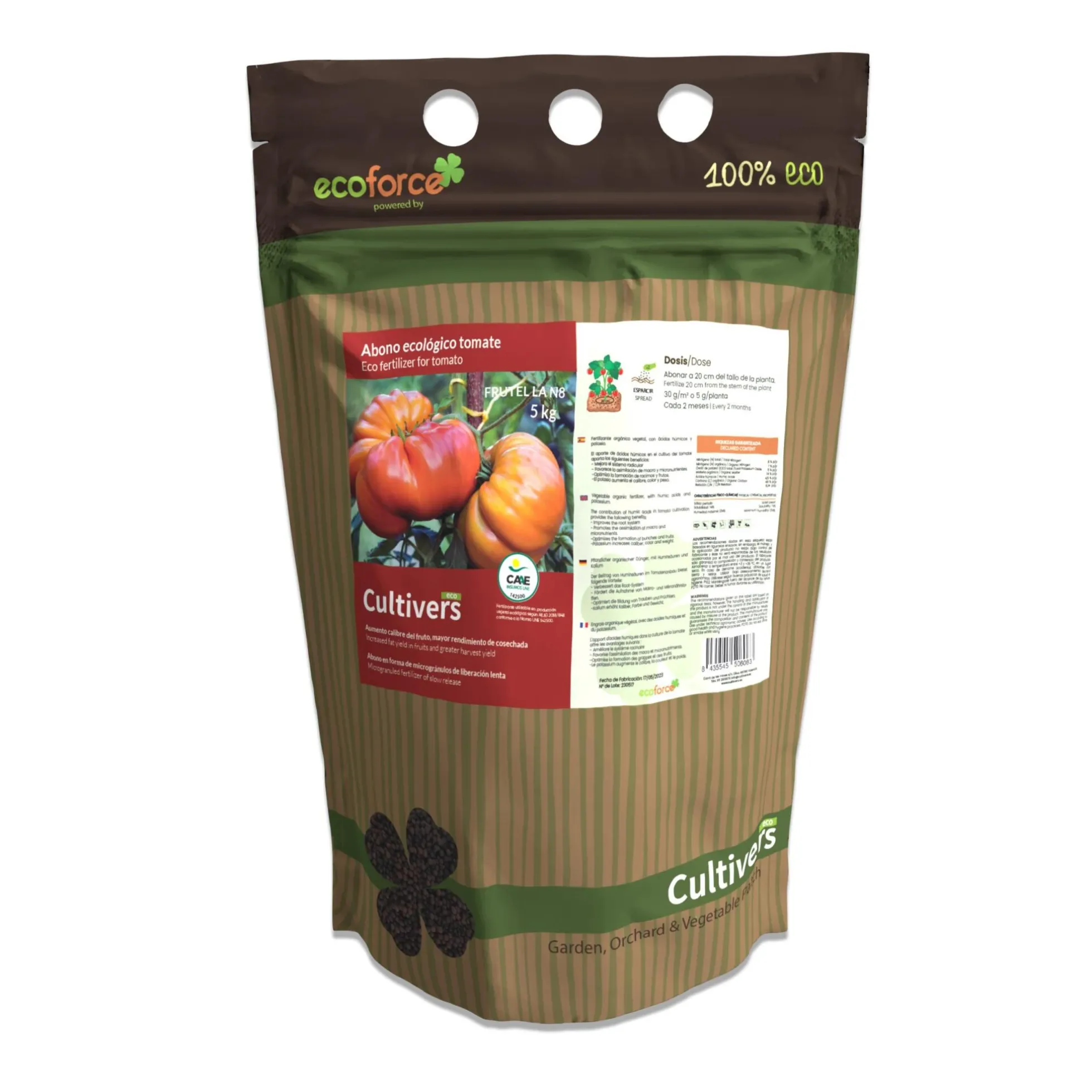 Abono Tomate Ecológico Cultivers 2x1kg