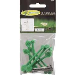 Abrazadera para trepadoras con clavo Biotop 8 ud