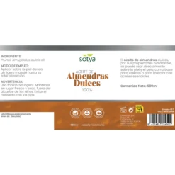 Aceite almendras dulces Sotya 500 ml