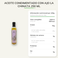 Aceite condimentado con Ajo La Chinata 250 ml