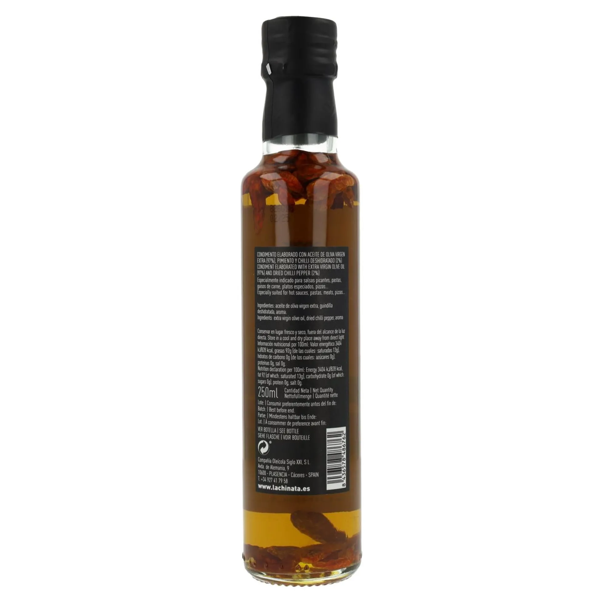 Aceite condimentado con Guindilla La Chinata 250 ml