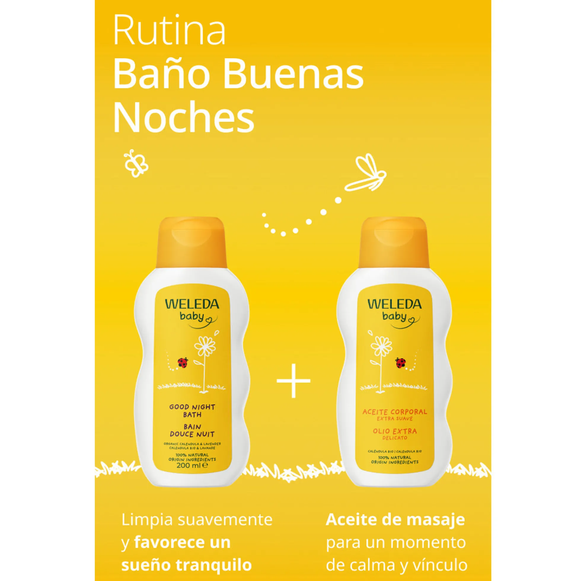 Aceite Corporal de Caléndula para Bebé Weleda, 200ml