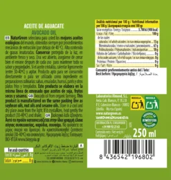 Aceite de Aguacate Bio NaturGreen 250 ml