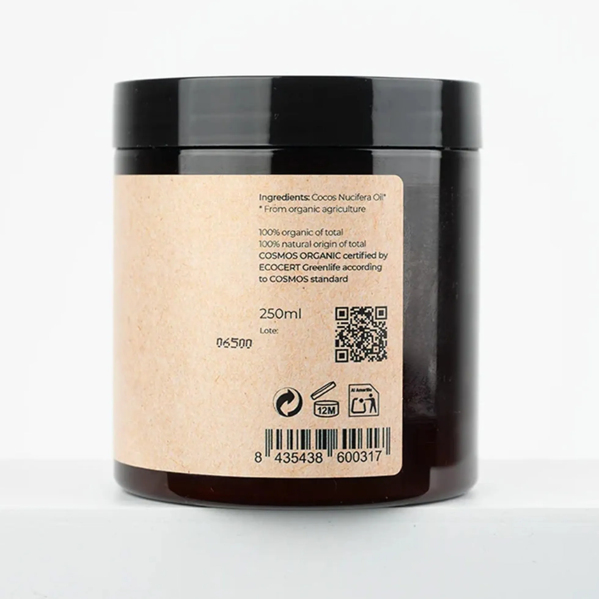 Aceite de coco BIO 100% puro Arganour 250ml