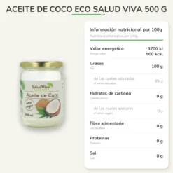 Aceite de coco ECO Salud Viva 500 g