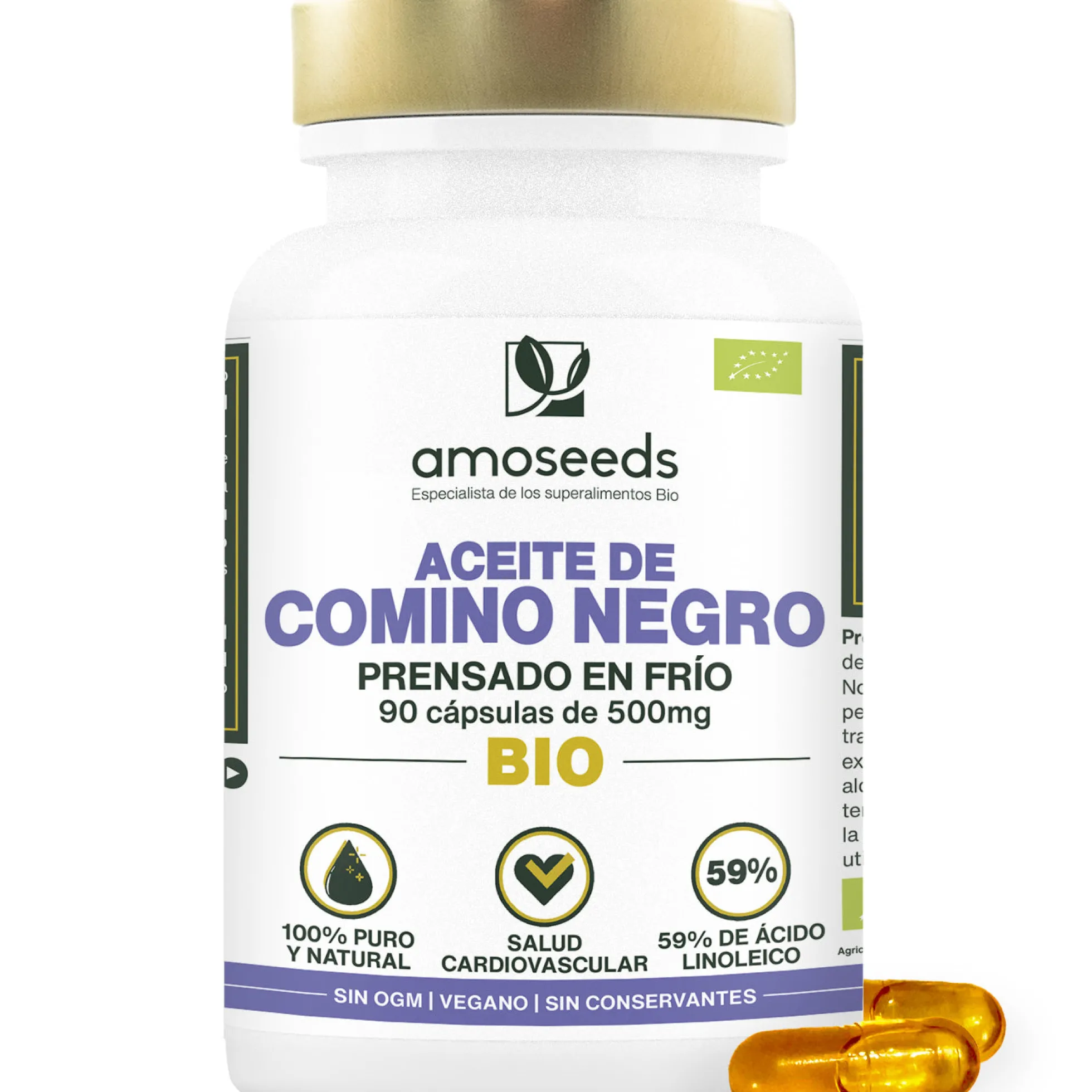 Aceite De Comino Negro Bio | 90 Cápsulas