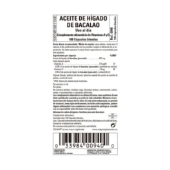 Aceite de Higado de Bacalao 250 cápsulas