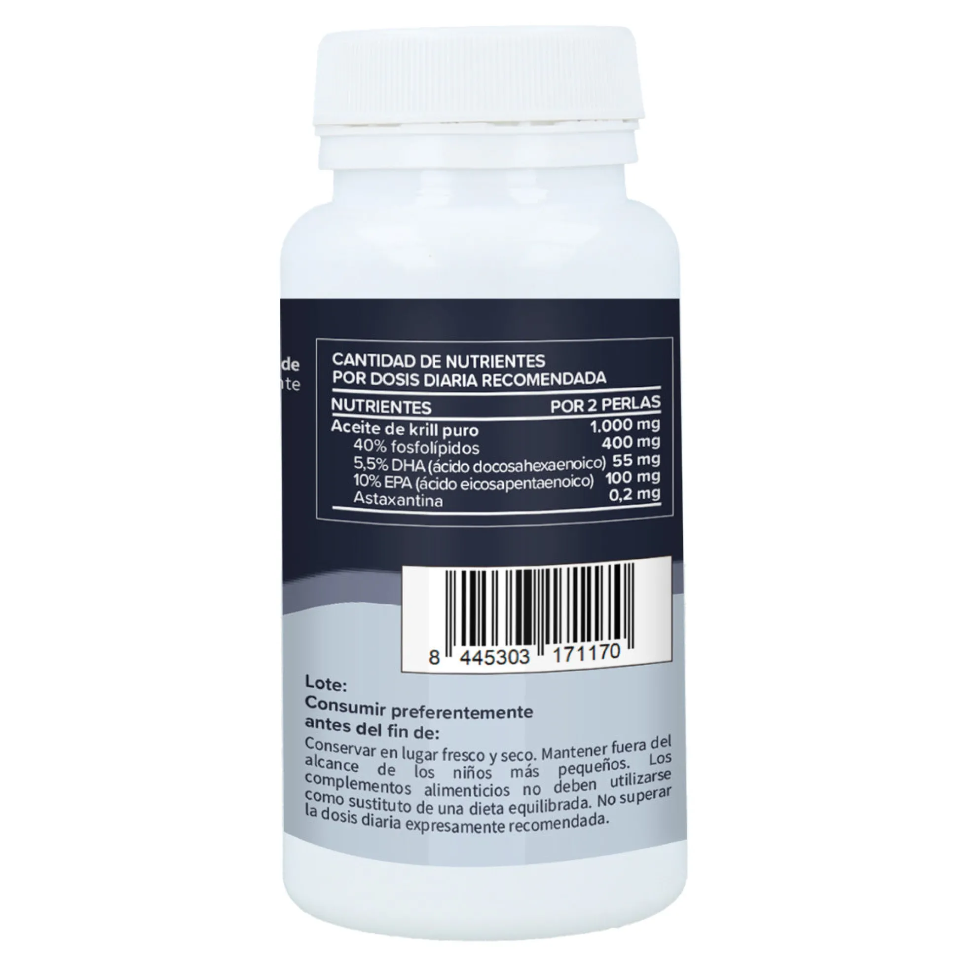 Aceitede Krill 500mgPlaneta Huerto 60 Perlas