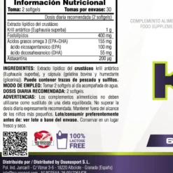 Aceite De Krill - 60 Softgels - Mejora La Salud Cardiovascular - Masmusculo