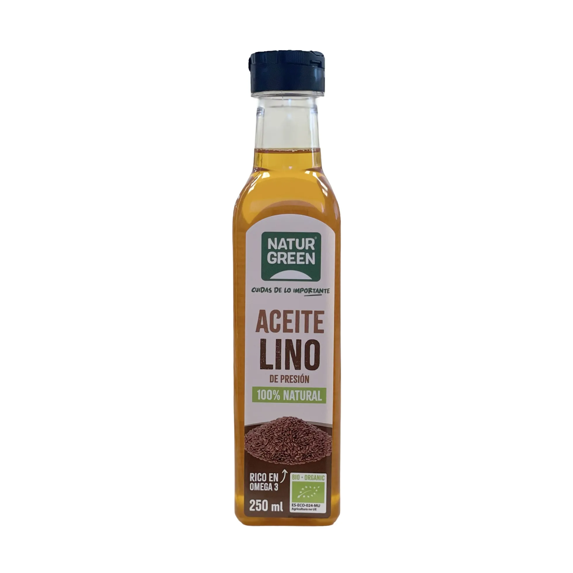 Aceite de Lino Bio envase PET NaturGreen 250 ml