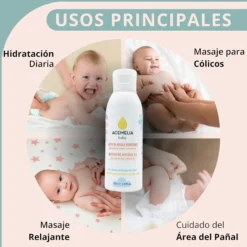 Aceite De Masaje Hidratante Para Bebés: barriguita y culito (zona pañal)