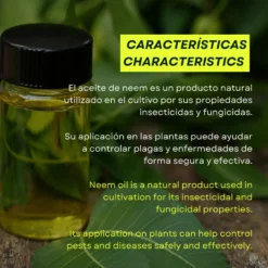Aceite de neem ecológico para plantas Bio Neem Prot-eco 100 ml + pipeta dosificadora 5 ml gratis