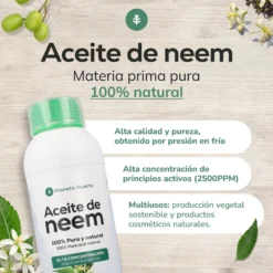 Aceite de Neem 100% Puro y Natural Planeta Huerto 1L