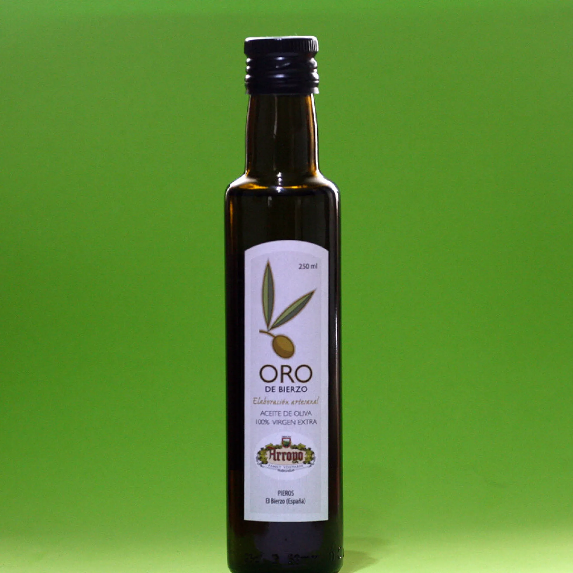 Aceite de oliva oro del Bierzo. 5 botellas de 250nl