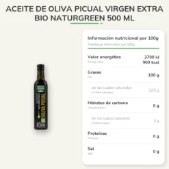Aceite de Oliva Picual Virgen Extra Bio NaturGreen 500 ml