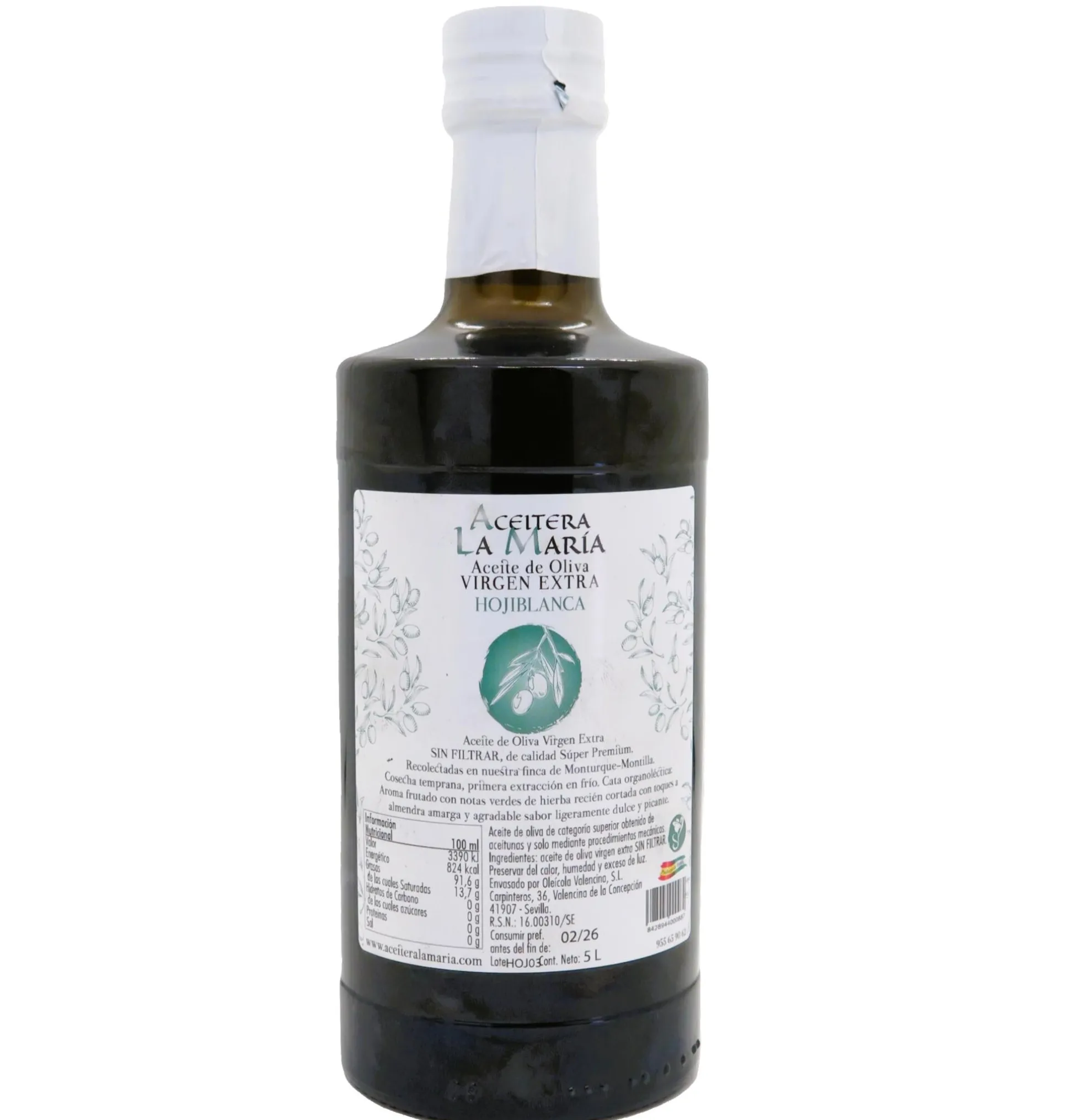Aceite De Oliva Virgen Extra 50 Cl Cristal Hojiblanca Cosecha 2025-2026