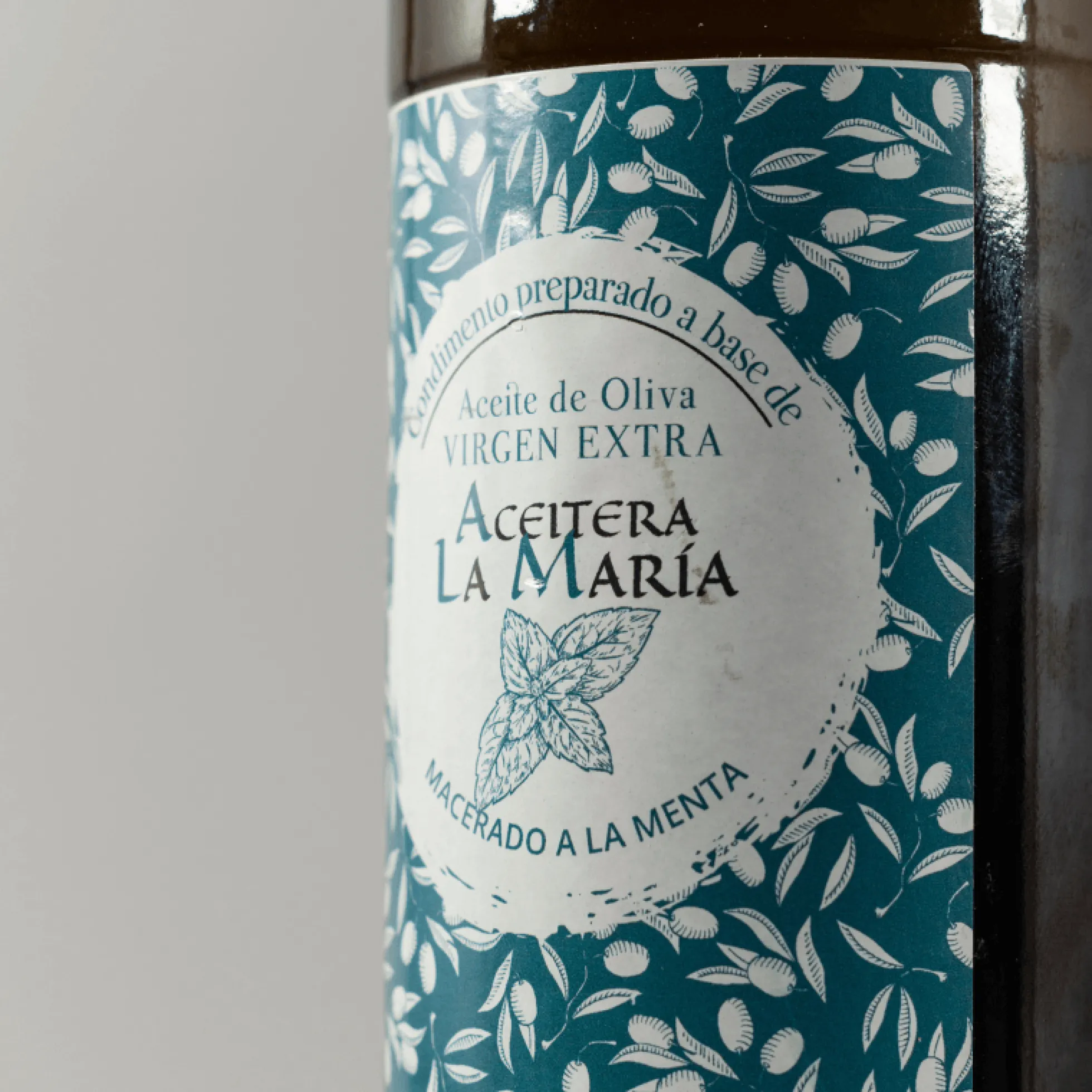 Aceite De Oliva Virgen Extra Macerado A La Menta 50 Cl Cristal