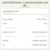 Aceite de Oliva y Ajo Eco Azada 225 ml