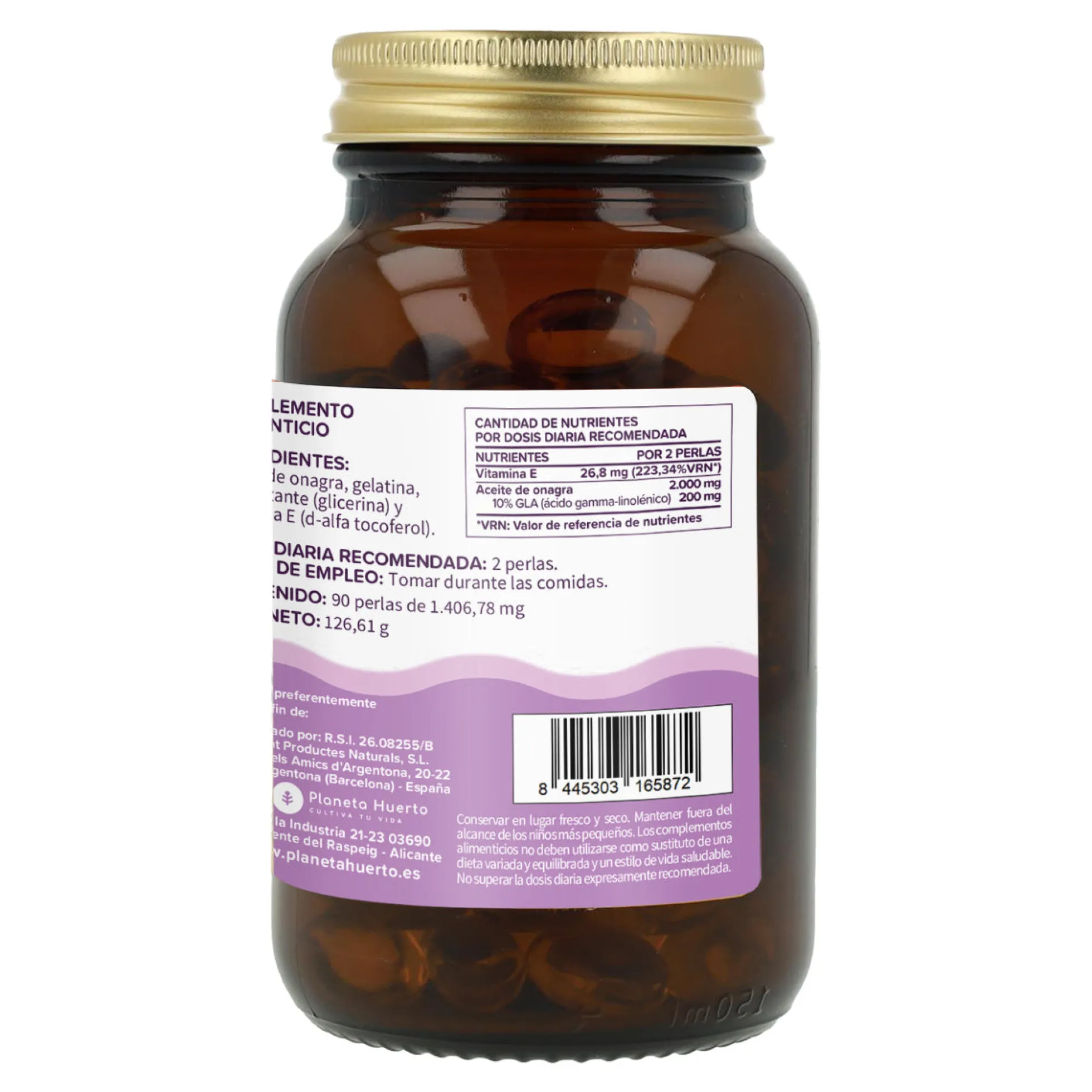 Aceite de Onagra 1000 mg Planeta Huerto 90 perlas