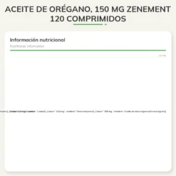 Aceite de orégano, 150 mg Zenement 120 comprimidos