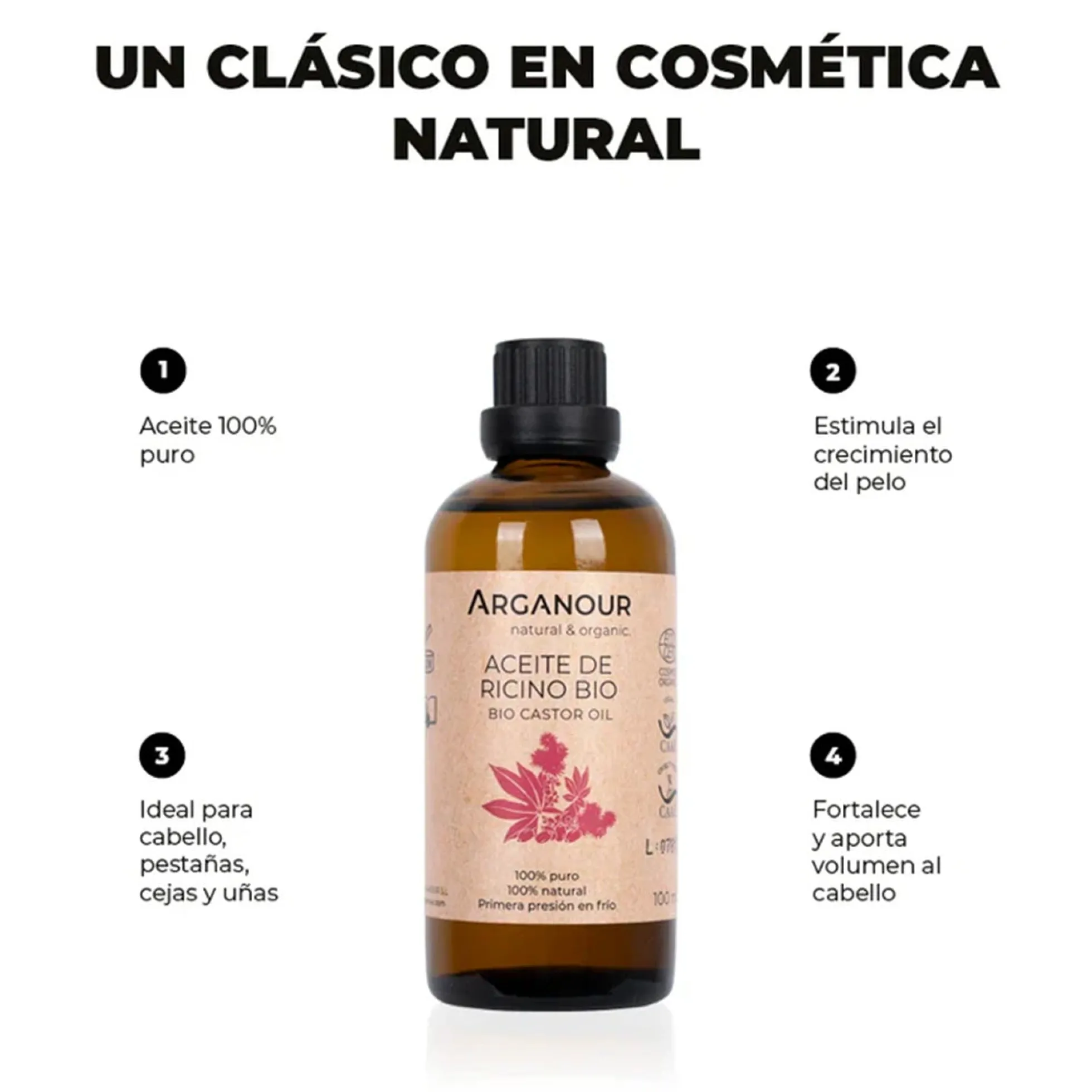 Aceite de ricino Bio Arganour 100 ml