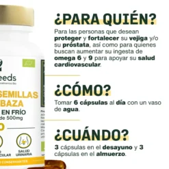 Aceite De Semillas De Calabaza Bio | 180 Cápsulas