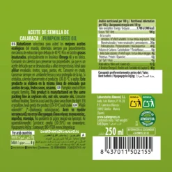 Aceite de Semillas de Calabaza Bio NaturGreen, 250 ml