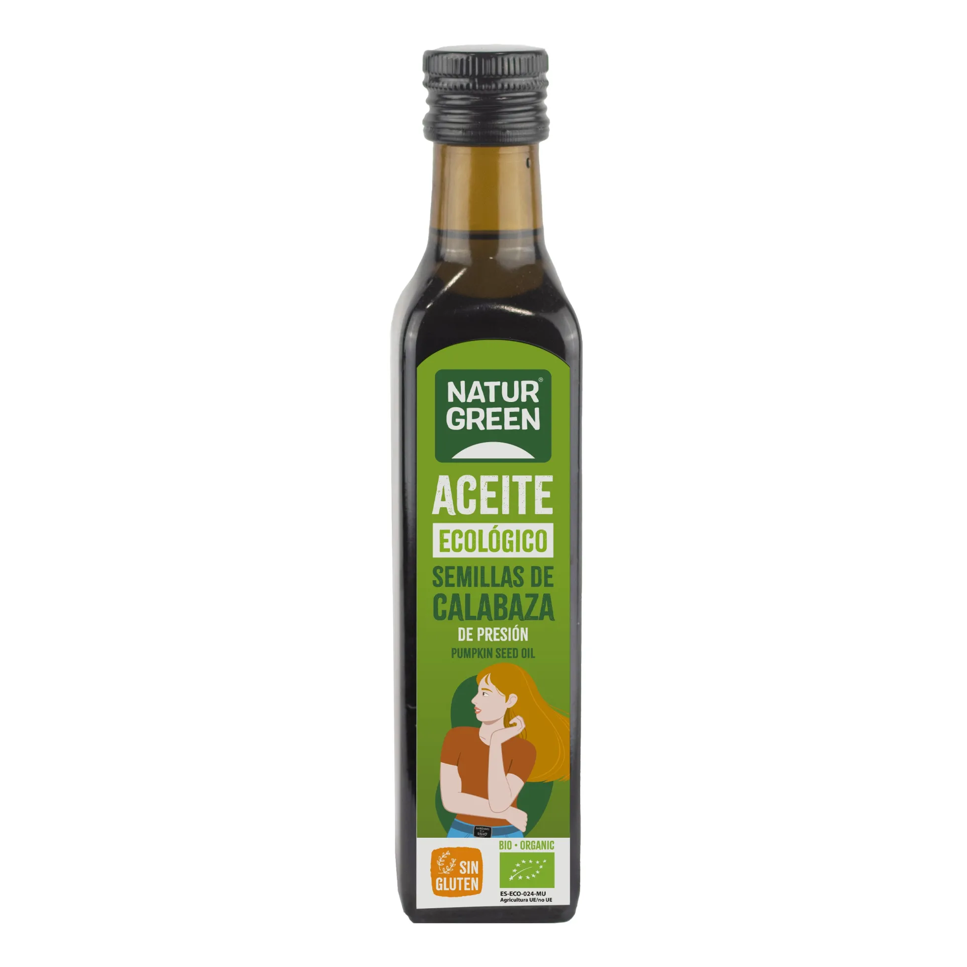 Aceite de Semillas de Calabaza Bio NaturGreen, 250 ml