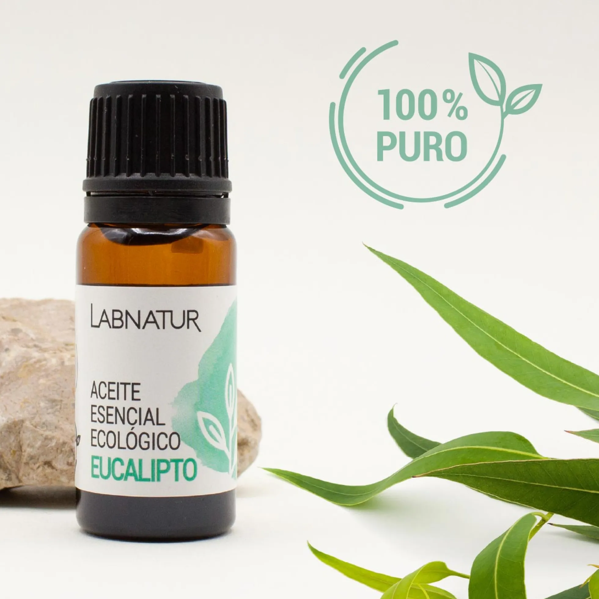 Aceite Esencial de Eucalipto 100% Puro Labnatur 10 ml | Aroma Balsámico | Masajes, Baño y Difusor | Ecológico y Vegano