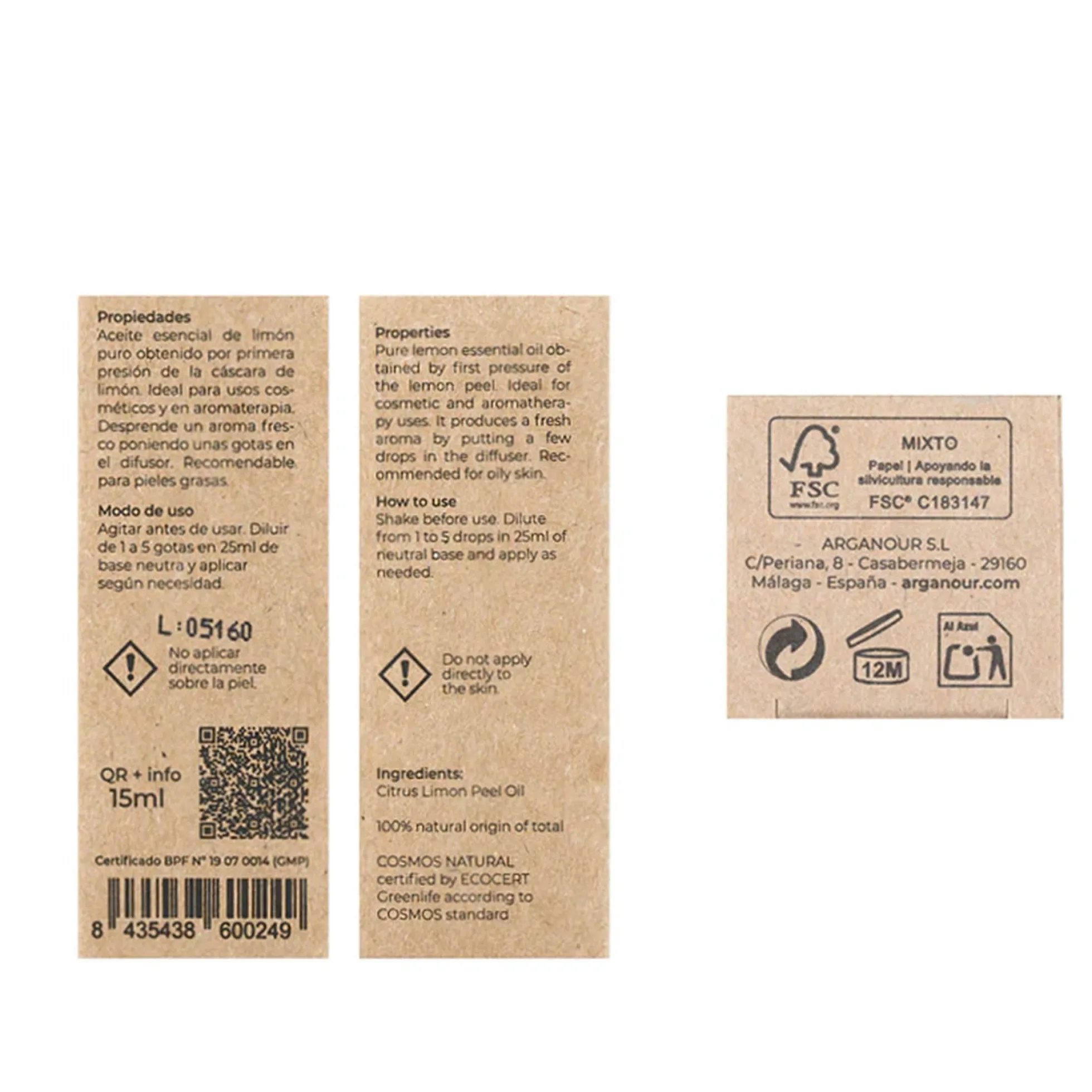 Aceite esencial Limón 100% puro Arganour 15ml