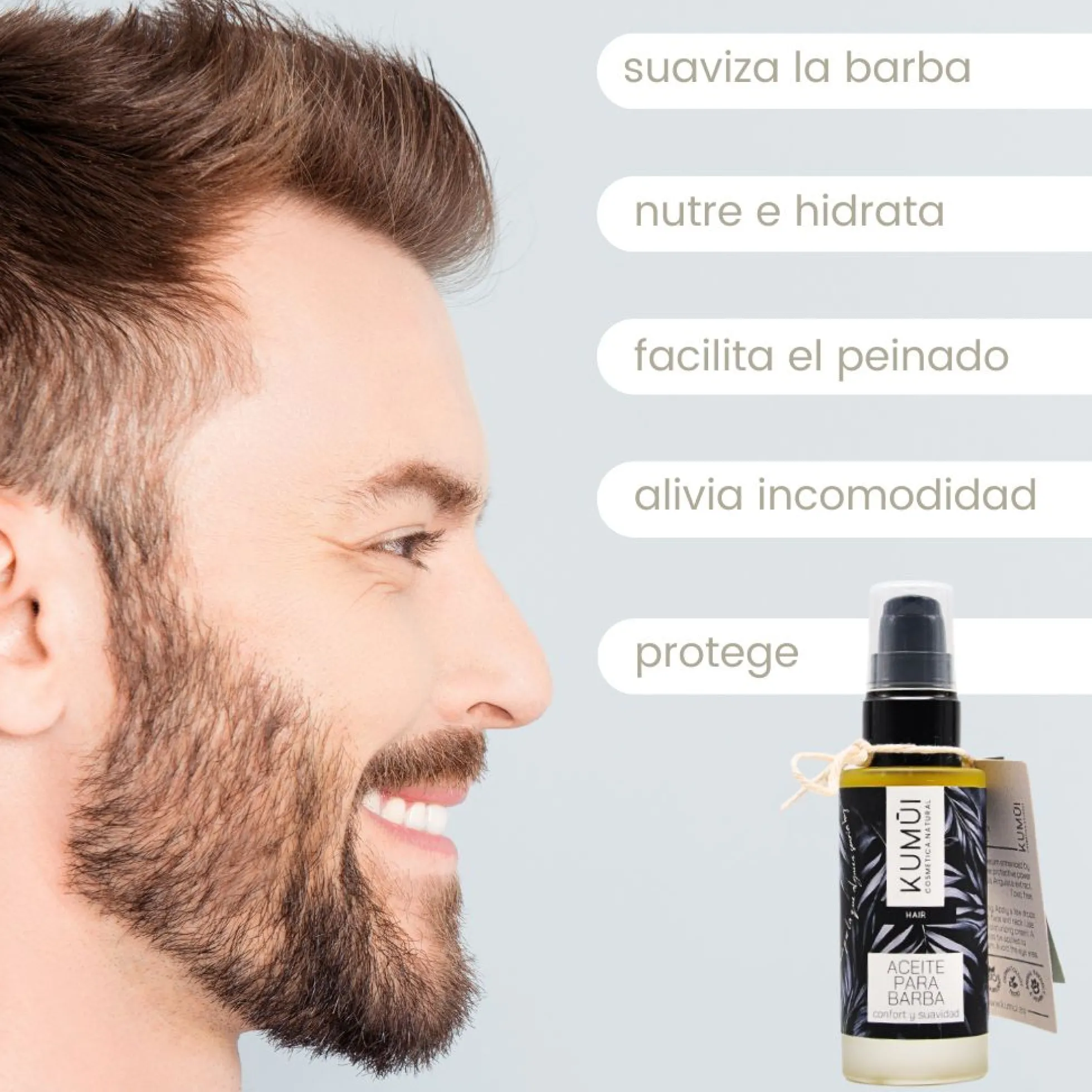 Aceite Para Barba Confort y Suavidad KUMUI 30ml